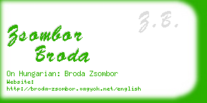 zsombor broda business card